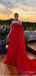 Sexy Red Off Shoulder Full Sleeve Floor-Length Women Prom Dresses PDS1252