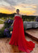 Sexy Red Off Shoulder Full Sleeve Floor-Length Women Prom Dresses PDS1252