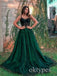 Dark Green Sweetheart Sleeveless A-line Long Women Prom Dresses PDS1277