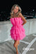 Sexy Barbie PInk Tulle Sweetheart A-Line Mini Dresses/ Homecoming Dresses, PDS0537