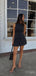 Simple Black Halter Cozy Women Mini Dresses Homecoming Dresses, PDS0583