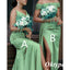 Sexy Soft Satin Msmatched Side Slit Mermaid Floor Length Bridesmaid Dresses, BDS0275