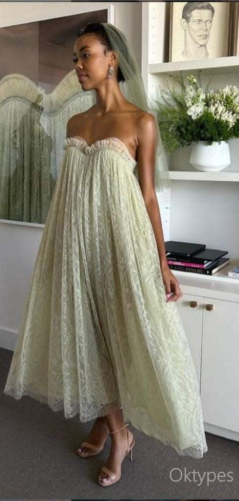 Beautiful Beige Strapless Tulle Sweetheart Floor-Length Women Prom Dresses PDS1254