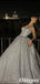 Sparkly Sliver Spaghetti Straps Sweetheart Sequin Floor-Length A-Line Formal Dresses, PDS1057