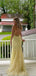 Women Sexy Yellow Mermaid Backless Appliqued Floor-Length Prom Dresses PDS1091