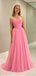 Cute Pink Strapless Empire Bow Tulle Floor-Length Women Prom Dresses PDS1239