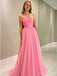 Cute Pink Strapless Empire Bow Tulle Floor-Length Women Prom Dresses PDS1239