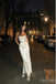 Women Simple White Strapless Tea-Length Prom Dresses PDS1172