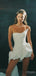 Simple Women Strapless White Mini Dresses Homecoming Dresses, PDS0599