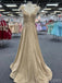 Sexy Sparkly Gold Sweetheart Feather A-Line Floor-Length Prom Dresses PDS1162