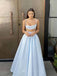 Sexy Mint-Blue Spaghetti Starp Prom Dresses, PDS1060