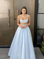 Sexy Mint-Blue Spaghetti Starp Prom Dresses, PDS1060