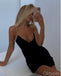 Sexy Black Beaded Sweetheart Spaghetti Strap Women Mini Dresses Homecoming Dresses, PDS0560