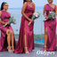 Sexy Soft Satin Mismatched Sleeveless Side Slit Mermaid Floor Length Bridesmaid Dresses, BDS0281