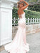 Pink Simple Strapless Side Slit Floor-Length Prom Dresses PDS1165