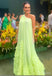 Lemon Beautiful One Shoulder A-Line Flower Floor-Length Women Prom Dresses PDS1240