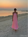 Halter Pink Ruffle Sexy Floor-Length Women Prom Dresses PDS1246