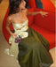 Unique White&Emerald Strapless A-Line Women Floor-Length Prom Dresses PDS1227