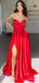 Sexy Red Sweetheart Side Slit Floor-Length Women Prom Dresses PDS1240