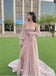 Cozy Pink Strapless Side Slit A-Line Floor-Length Prom Dresses PDS1146