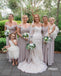 Sexy Chiffon Off Shoulder V-Neck A-Line Floor Length Bridesmaid Dresses, BDS0307