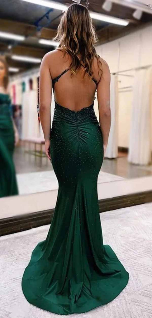 Sexy Green Mermaid Appliqued Homecoming Dresses, PDS1062