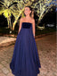 Regency Elegant A-Line Strapless Floor-Length Women Prom Dresses PDS1237