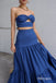 Sexy Sweetheart Two Pieces Sleeveless A-Line Long Prom Dresses, PDS0982