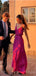 Simple Rose Pink Spaghetti Strap Empire Floor-Length Women Prom Dresses PDS1242