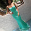 Charming Mermaid Spaghetti Straps Sleeveless Blue Long Prom Dresses, TYP1626