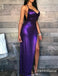 Halter Purple Long Split Evening Party Dress With Backless Prom Dresses, TYP1709