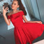 Simple Red Off Shoulder Cheap Short Homecoming Dresses 2018, CM526