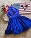 Royal Blue Halter Cheap Short Homecoming Dresses Online, CM530