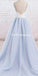 Charming Spaghetti Straps Lace Tulle A-line Cheap Long Prom Dresses, PDS0155