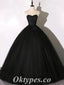 Gorgeous Black Lace And Tulle Sweetheart Sleeveless A-Line Long Prom Dresses/Ball Gown,PDS0637