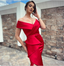 Elegant Off-shoulder Mermaid Side Slit Long Prom Dresses, PDS0171