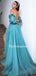 Elegant Straight Chiffon A-line Side Slit Prom Dresses, PDS0192