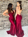 New Arrival V-neck Mermaid Open Back Long Cheap Bridesmaid Dresses, BDS0114