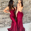 New Arrival V-neck Mermaid Open Back Long Cheap Bridesmaid Dresses, BDS0114