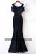 Black Long Mermaid Lace Prom Dresses, Off-shoulder Zipper Prom Dresses, Prom Dresses, TYP0472