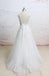 Backless V Neck Lace A-line Cheap Wedding Bridal Dresses, Wedding Dresses, TYP0499