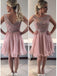 Pink Scoop Rhinestone Beaded Homecoming Dresses 2018, CM418