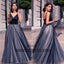 Long Floor Length Prom Dresses, V-neck Tulle Prom Dresses, Backless Prom Dresses, A-line Prom Dresses, TYP0213