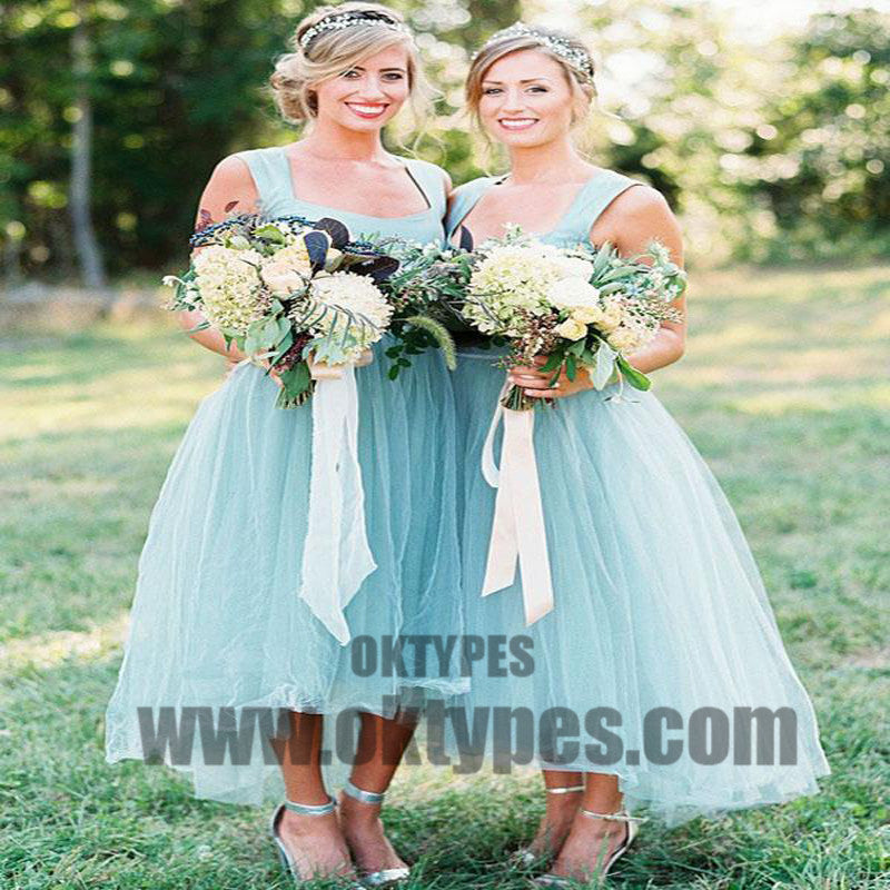 Bridesmaid Dresses Square Asymmetrical Cheap Simple Popular Bridesmaid Dresses, TYP0409