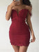 New Arrival Tight Off-shoulder sexy Deep V-neck short/mini Homecoming Dresses, TYP1144