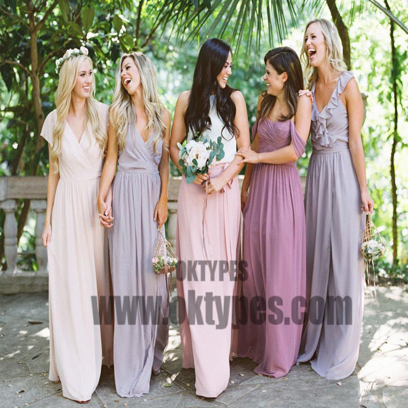 Long Floor Length Bridesmaid Dresses, Jersey Bridesmaid Dresses, Charming Bridesmaid Dresses, TYP0355