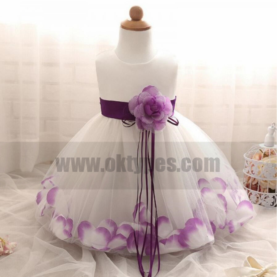 Beautiful Handmade Lovely Flower Girl Dresses, Cheap Little Girl Dresses with Flowers, TYP0830