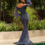 Off-The-Shoulder Long Sleeveless Hot Selling Sparkly Sequin Long Cheap Mermaid Evening Prom Dresses, TYP2103