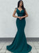 Sexy Spaghetti Strap V-neck Mermaid Long Prom Dresses, PDS0181