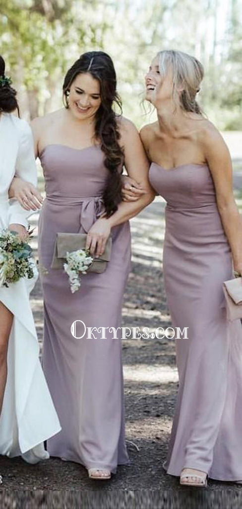 Simple Sweetheart Mermaid Floor-length Long Cheap Bridesmaid Dresses, BDS0120